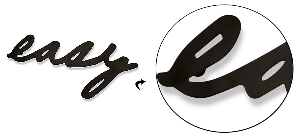 Надпись декоративная Nothing worth having comes easy настенная, черная, Umbra