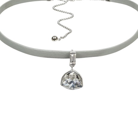 Колье Crystal / Grey Leather Fiore Luna
