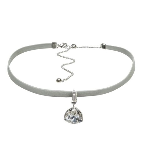 Колье Crystal / Grey Leather Fiore Luna