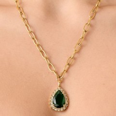 Колье METTA SG EMERALD GREEN /GOLDEN