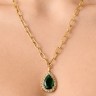 Колье METTA SG EMERALD GREEN /GOLDEN