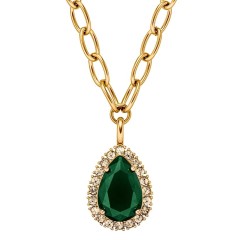 Колье METTA SG EMERALD GREEN /GOLDEN