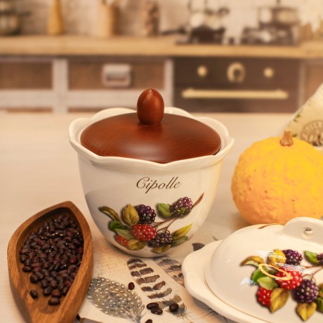 Ёмкость для лука с крышкой Frutti di Bosco, 16 см. Nuova Cer