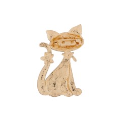 Брошь Кот с цветком XZ0713.15 BR/G Shadore
