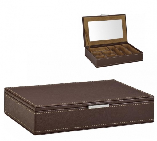 Шкатулка для ювелирных изделий с зеркалом, 24х16х5 см. Brown Andrea House