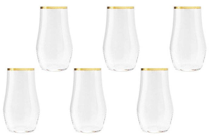 Набор стаканов для воды Сабина золото, 0,5 л. 6 шт. Same