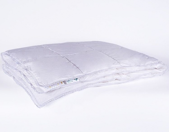 Одеяло всесезонное (для детей до 3 лет) "Пуховое Облако" 100х150, из белого гусиного пуха, кассетная технология