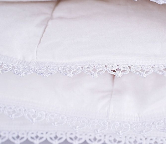 Одеяло всесезонное (для детей до 3 лет) "Пуховое Облако" 100х150, из белого гусиного пуха, кассетная технология