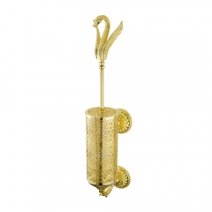 Ершик настенный Лебедь Luxor, стекло/золото