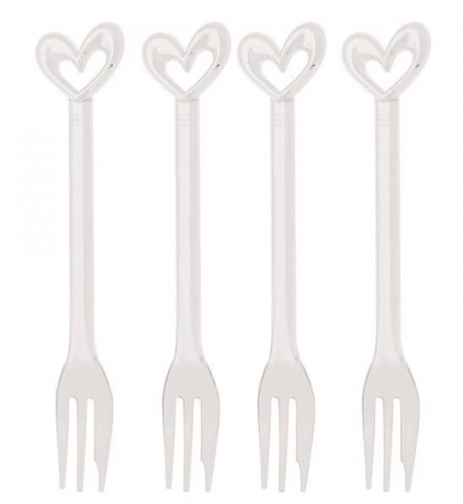 Набор из 4 вилок для торта SUSI KOZIOL, прозрачный