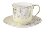 Чашка с блюдцем "Белые розы" Colombo, 450 мл.