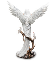 GA-81 Статуэтка "Белый Ангел с воронами"