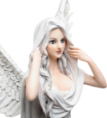 GA-81 Статуэтка "Белый Ангел с воронами"