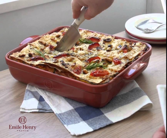 Форма для лазаньи, 42,5х28 см. цвет: миндаль, Emile Henry