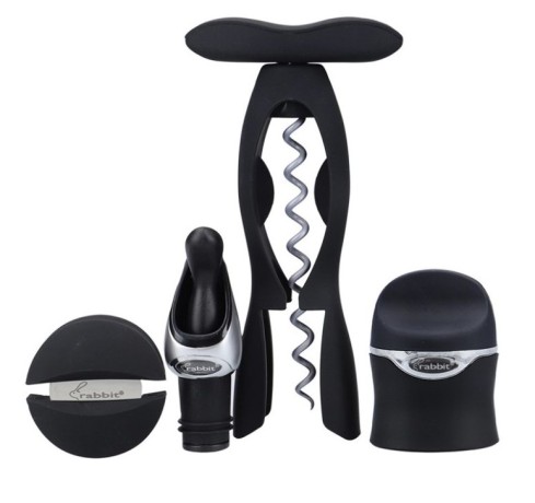 Набор для вина Rabbit 4 пр.: штопор, нож для фольги, воронка для бутылки и пробка для вина или шампа Kitchen Craft