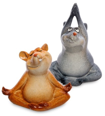 MN-231 Фигурка "Пара мышей - богини йоги"