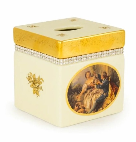 Салфетница, 13,5x13,5x14,5 см. BAROQUE, керамика, swarovski