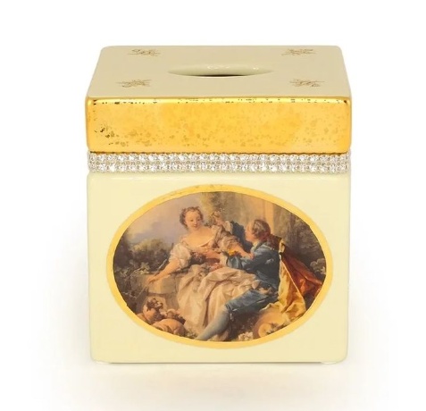 Салфетница, 13,5x13,5x14,5 см. BAROQUE, керамика, swarovski