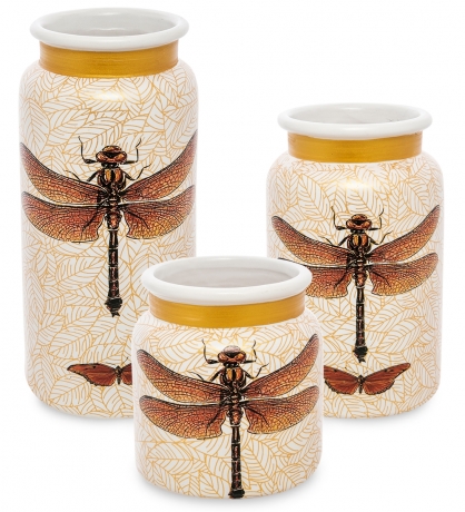 IG-115 Ваза декоративная "Стрекоза" (набор из 3 шт.)