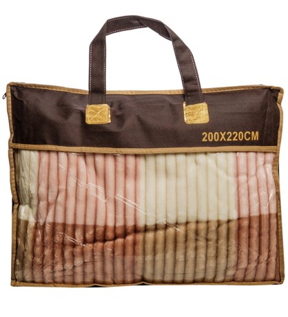 ЯЛ-14-06/8 Плед бежево-розовый "Клетка"