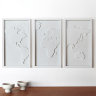 Декоративное панно для стен Mapster, 3 элемента, белое, Umbra