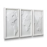 Декоративное панно для стен Mapster, 3 элемента, белое, Umbra