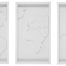 Декоративное панно для стен Mapster, 3 элемента, белое, Umbra