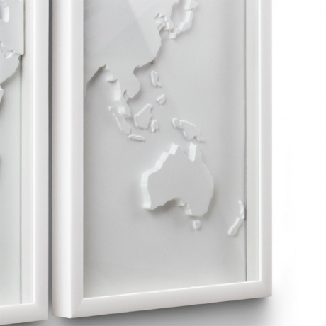 Декоративное панно для стен Mapster, 3 элемента, белое, Umbra