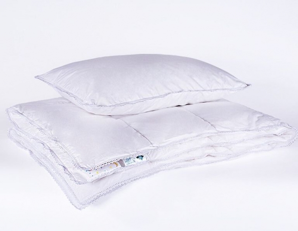 Подушка низкая (для детей до 3 лет) "Пуховое Облако", 40х60, из белого гусиного пуха, Natures