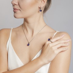 Кольцо Firenze tanzanite 18.5 мм. Qudo