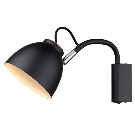 Настенный светильник NIVA, 16x14x30 см. черный/метал Halo Design