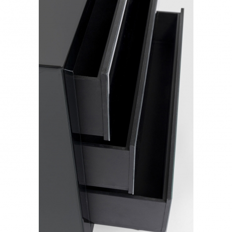 Комод Luxury, коллекция "Роскошь" 91*74*41, Зеркальное стекло, МДФ, Серый