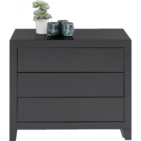 Комод Luxury, коллекция "Роскошь" 91*74*41, Зеркальное стекло, МДФ, Серый