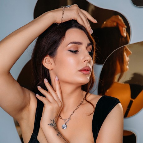 Колье CAL B2009SW-N01.1 BW/S Fiore Luna