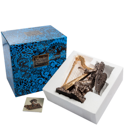 WS-691/ 2 Статуэтка "Ангел, играющий на арфе"