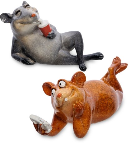MN-232 Фигурка "Пара мышей - приятный отдых"