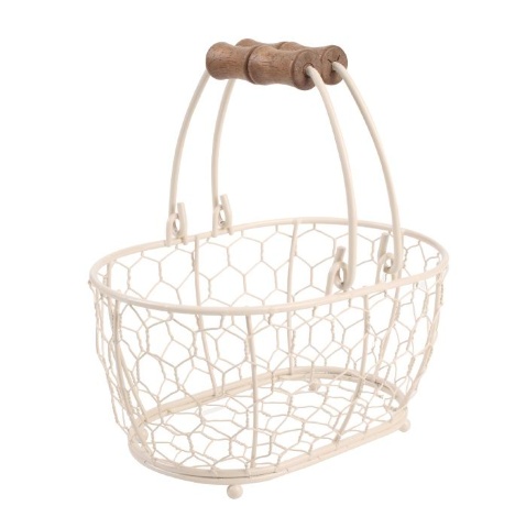 Корзина овальная малая, 24,4x14,5x12 см. Provence in cream T&G