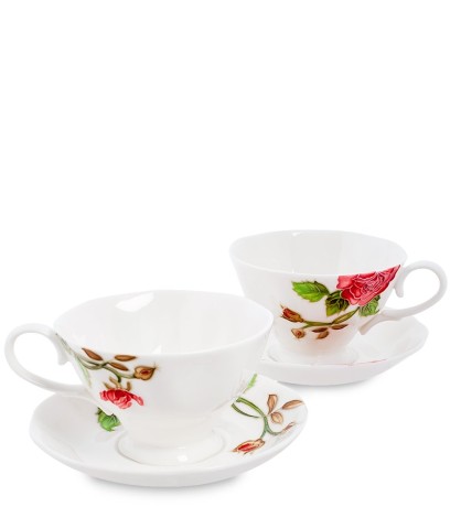 JS-08 Чайный набор на 2 перс. "Роза Рафаэлло" (Pavone)