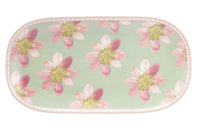 Блюдо овальное Primula, шалфей, 33х17,5 см. Maxwell & Williams