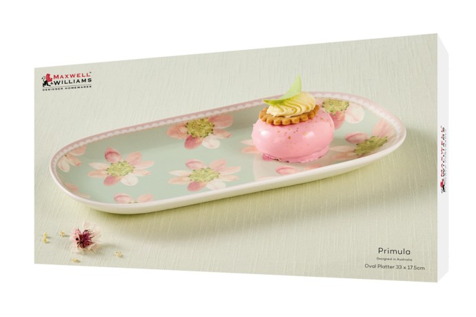 Блюдо овальное Primula, шалфей, 33х17,5 см. Maxwell & Williams