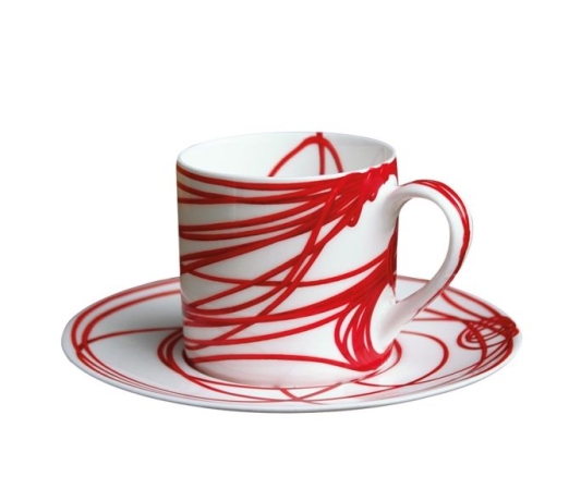 Чашка с блюдцем кофейная, 100 мл. FIL ROUGE NODI Taitu