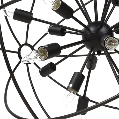 Люстра-шар подвесная черная Altaro Grande