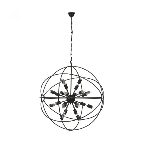 Люстра-шар подвесная черная Altaro Grande