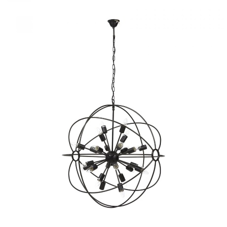 Люстра-шар подвесная черная Altaro Grande