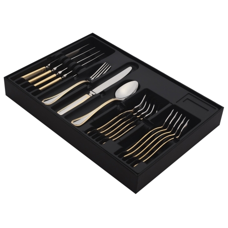 Набор десертных приборов, 18 шт. FLORENCE GOLD Hisar