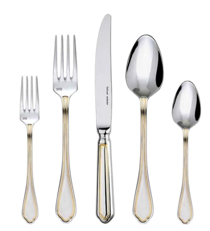 Набор десертных приборов, 18 шт. FLORENCE GOLD Hisar