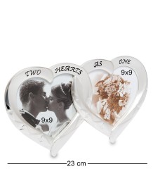 CHK-013 Фоторамка "Влюбленные сердца" (на 2 фото: 9х9)