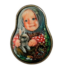 ШК-19/ 1-A Шкатулка в технике декупаж "Матрешка" (11,5х8,5х3)