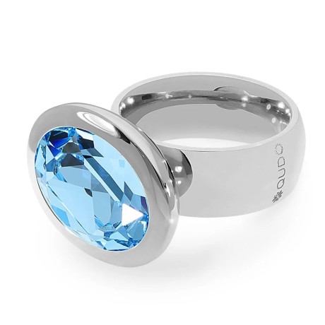 Кольцо TIVOLA big S aquamarine  17.2 мм