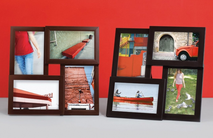 Мультирамка для 4 фотографий pane черная